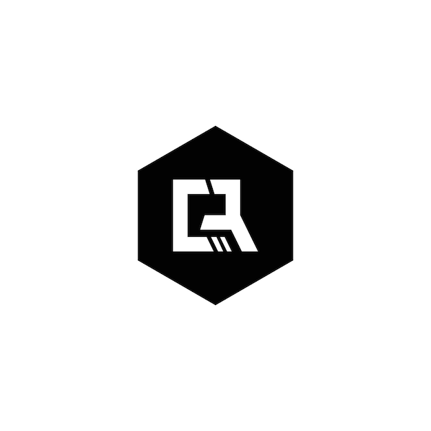 Vector initial cr rc logo design