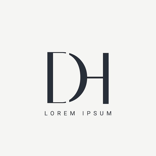 Initial DH and HD modern monogram and elegant logo design Professional Letters Vector Icon Logo