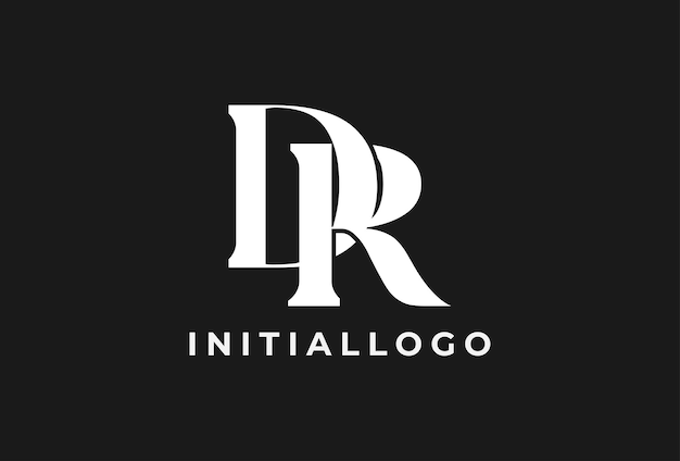 Initial DR logo, letter D with R Combination, usable brand and company logos, vector illustration