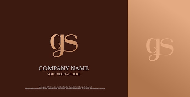 Initial GS Logo Design Vector