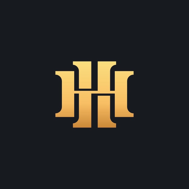 Initial H HH Monogram Logo Template Initial Based Letter Icon Logo Vector illustration