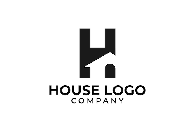 Initial H house logo usable for architecture real estate and marketing logo vector illustration