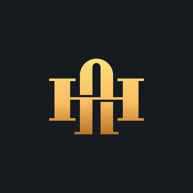 Initial HA AH H A Monogram Logo Template Initial Based Letter Icon Logo Vector illustration