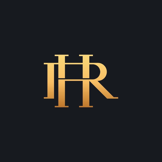 Initial HR RH H R Monogram Logo Template Initial Based Letter Icon Logo Vector illustration