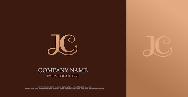 Initial JC Logo Design Vector