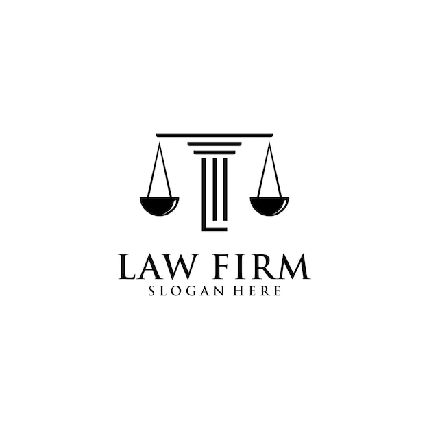 Initial L for law firm Logo design 