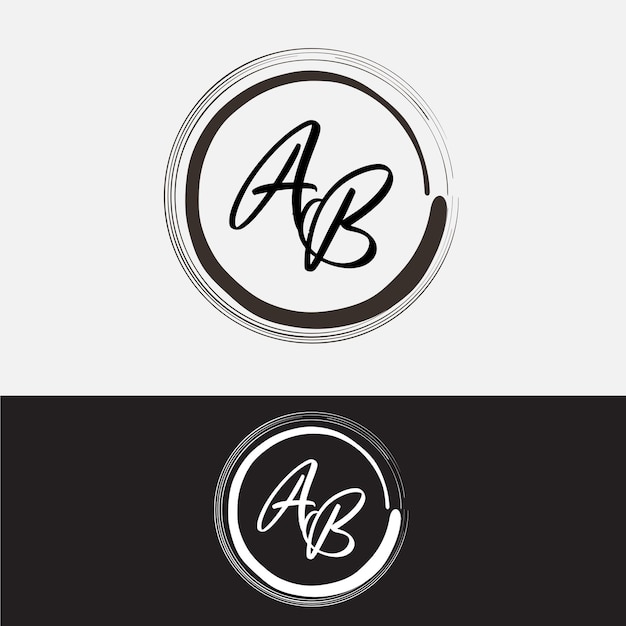 Initial letter AB logo design creative modern symbol icon monogram