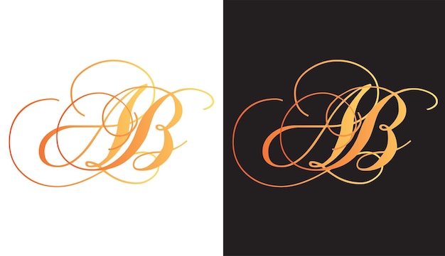 Initial letter AB logo design creative modern symbol icon monogram