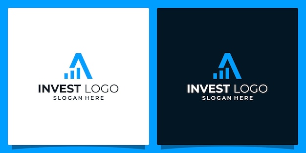 Initial letter A abstract logo with Financial investment chart logo design template Marketing sales and growth graphic design vector illustration Symbol icon creative