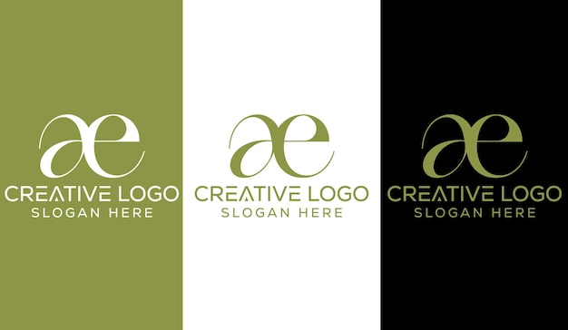 Initial Letter Ae Logo Design Monogram Creative Modern Sign Symbol Icon