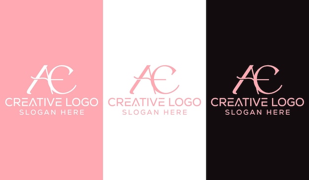 Initial Letter AE Logo Design Monogram Creative Modern Sign Symbol Icon