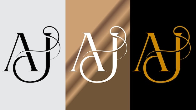 Initial letter AJ logo design creative modern symbol icon monogram