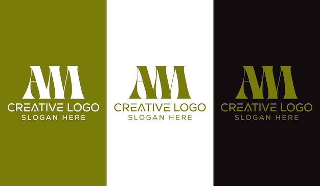 Initial Letter AM Logo Design Monogram Creative Modern Sign Symbol Icon