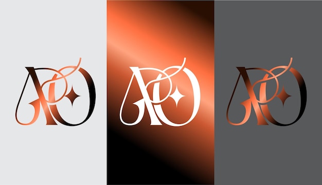 Initial letter AO logo design creative modern symbol icon monogram