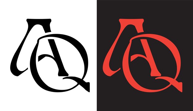 Initial letter AQ logo design creative modern symbol icon monogram