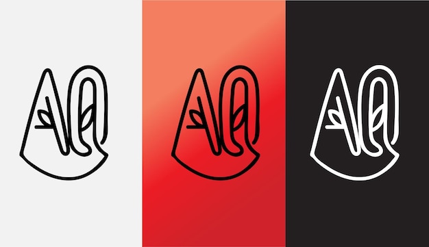 Initial letter AQ logo design creative modern symbol icon monogram