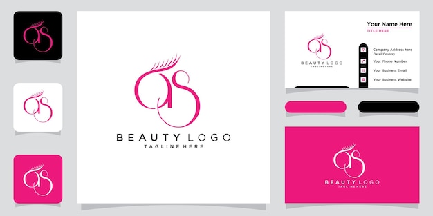 Initial letter ASSA luxury Logo design Vector with business card design Premium Vector