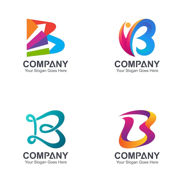 initial letter B logo collection