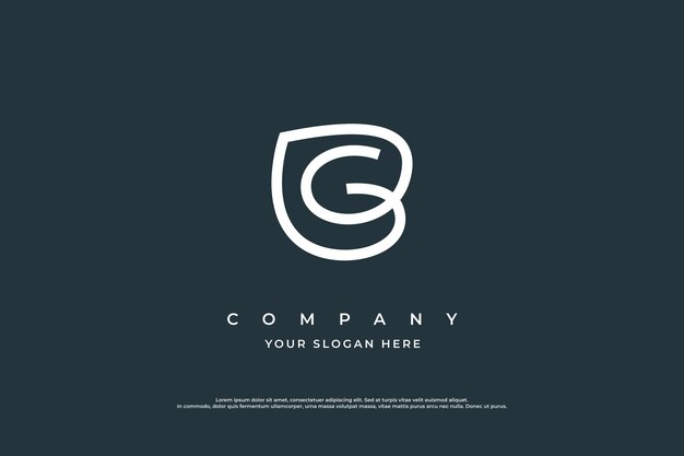 Initial Letter BG Logo or GB Monogram Logo Design Vector