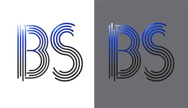 Initial letter BS logo design creative modern symbol icon monogram