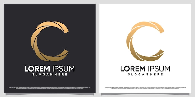 Initial letter c logo design for business icon with modern concept and creative element