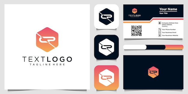 Initial Letter C and P for logo design inspiration and business card