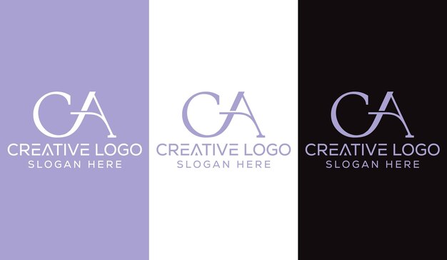 Initial Letter CA Logo Design Monogram Creative Modern Sign Symbol Icon