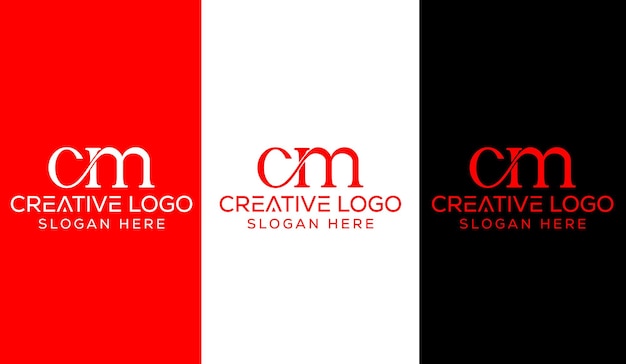 Initial Letter CM Logo Design Monogram Creative Modern Sign Symbol Icon