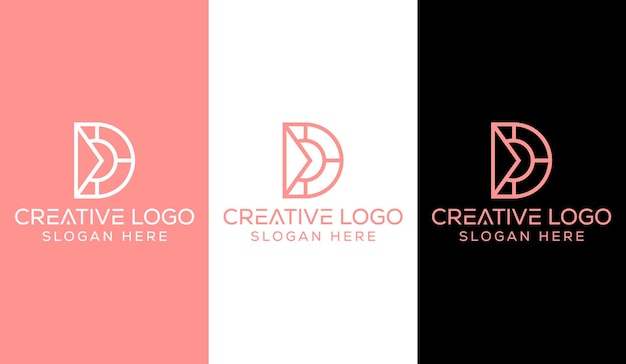 Initial Letter D Logo Design Monogram Creative Modern Sign Symbol Icon