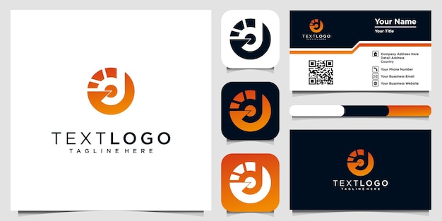 Initial Letter D with circle for logo design inspiration and business card