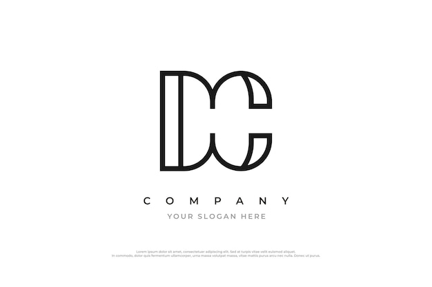 Initial Letter DC Logo Design Vector