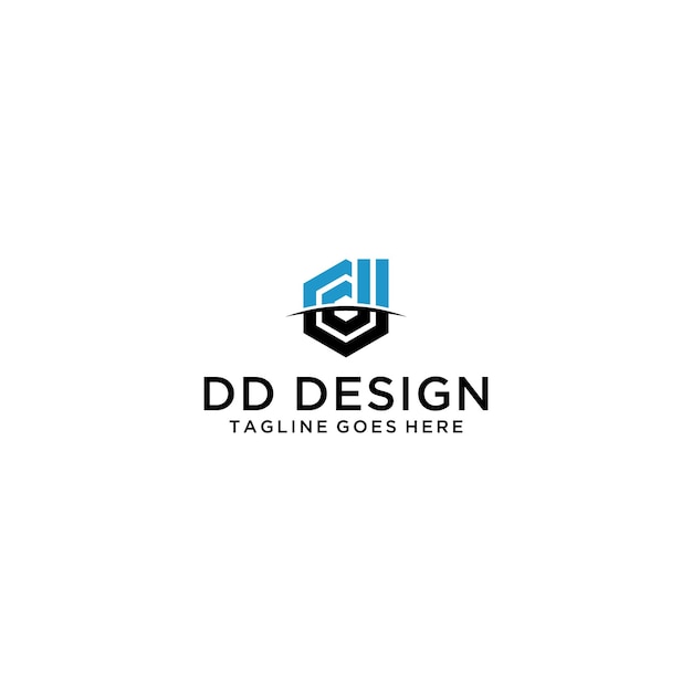 Vector initial letter dd logo design