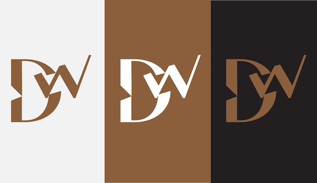 Initial letter DW logo design creative modern symbol icon monogram