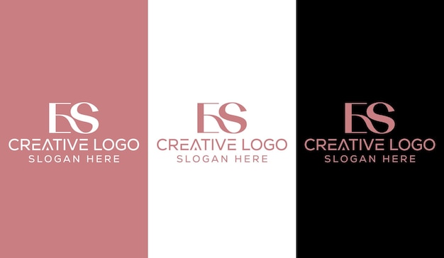 Initial Letter ES Logo Design Monogram Creative Modern Sign Symbol Icon