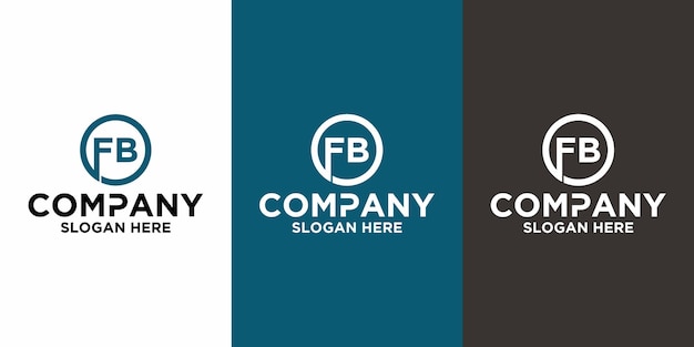 Initial letter F B logo vector design template