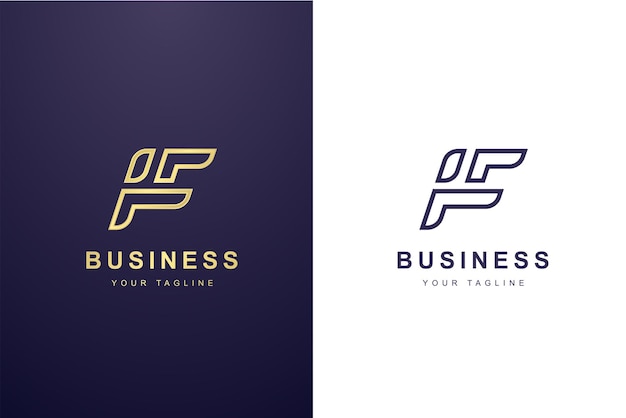 Initial Letter F Logo For Business or Media Company.