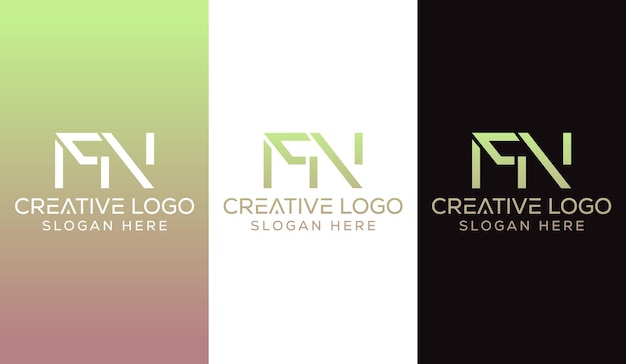 Initial Letter FN Logo Design Monogram Creative Modern Sign Symbol Icon