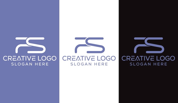 Initial Letter FS Logo Design Monogram Creative Modern Sign Symbol Icon