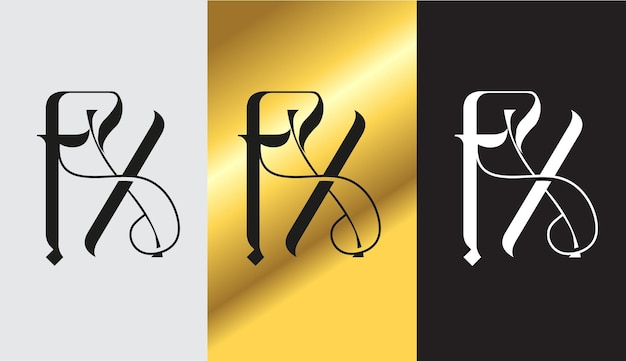 Initial letter FX logo design creative modern symbol icon monogram