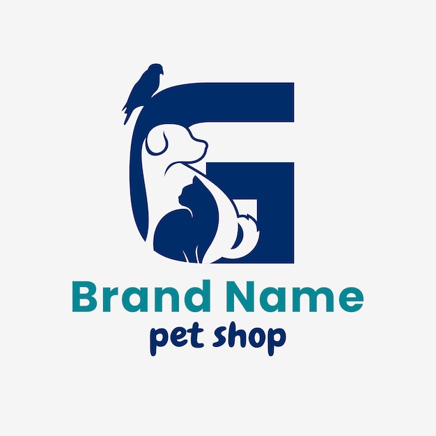 Initial Letter G Pets Logo Design