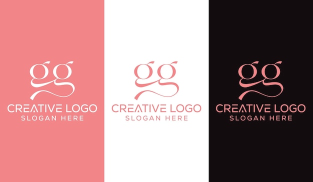 Initial Letter GG Logo Design Monogram Creative Modern Sign Symbol Icon