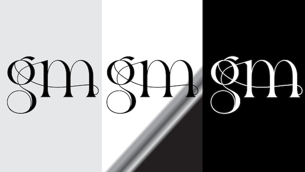 Initial letter gm logo design creative modern symbol icon monogram