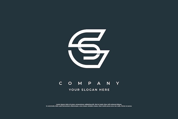 Initial Letter GS Logo or SG Logo Design Vector Template