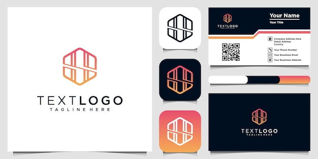 Initial Letter H and S for logo design inspiration and business card