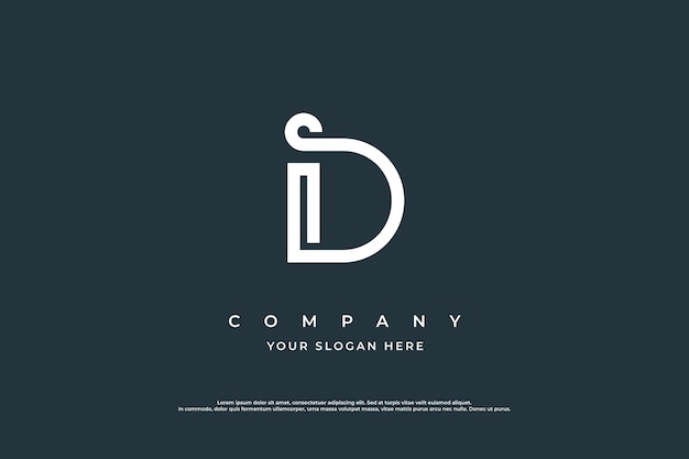 Initial Letter ID Logo Design Vector