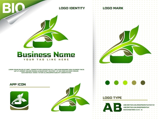 Initial letter J with Green leaf logo design vector