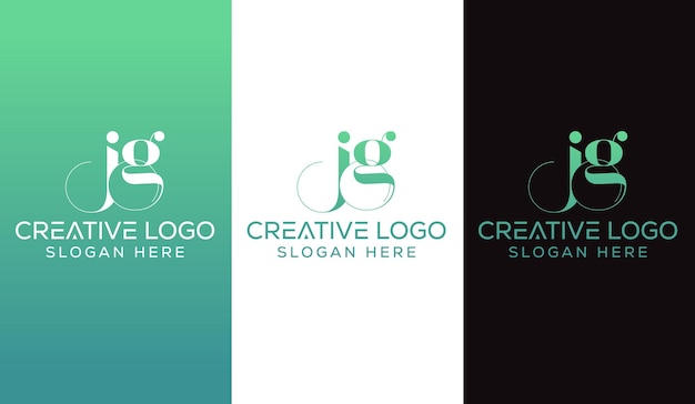 Initial Letter JG Logo Design Monogram Creative Modern Sign Symbol Icon