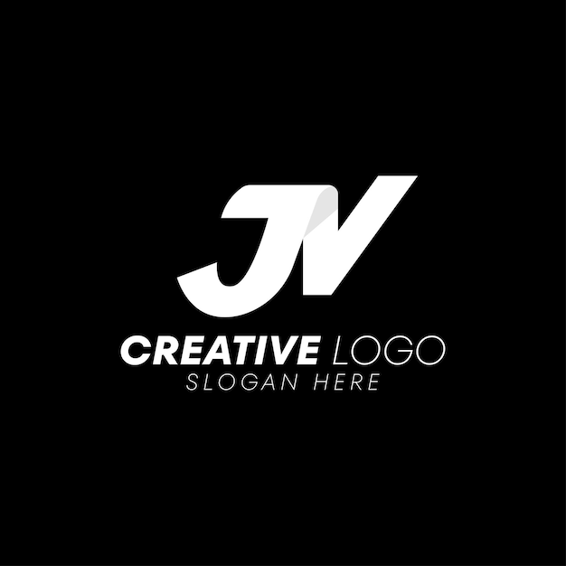 Vector initial letter jv logo design vector creative design