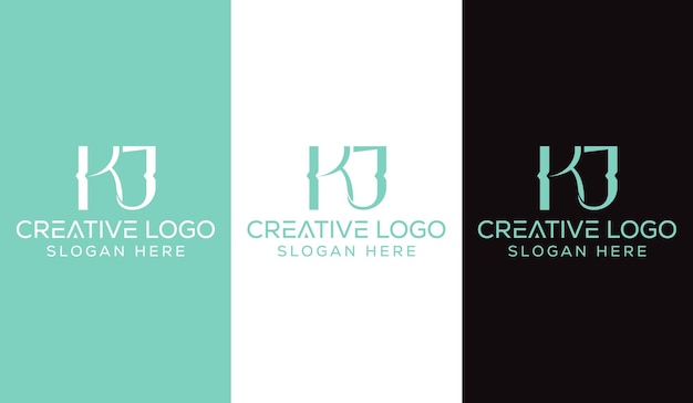 Initial Letter KJ Logo Design Monogram Creative Modern Sign Symbol Icon