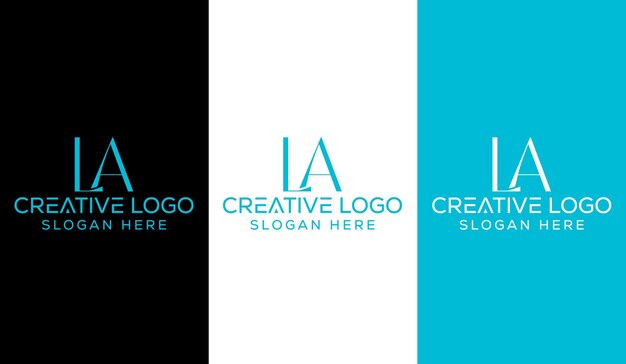 Initial Letter LA Logo Design Monogram Creative Modern Sign Symbol Icon